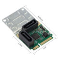 Mini PCI-Express To 2 Ports SATA 3.0 Expansion Adapter Card Mini PCIe To Dual SATA Add On Card. 