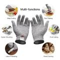 Anti-cut Gloves Safety Cut Proof Stab Resistant Stainless Steel Wire Metal Butcher Cut-Resistant Safety Hiking Gloves Kitchen Tool. 