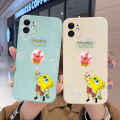 chenyyka for vivo Y20S M Case Cartoon Cute SpongeBob New Design Side Square Edge Protect Softcase Thin Pattern Silicone Casing Full Lens Cover Camera Shockproof Cases. 