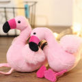 Random 1 Pc Lovely Flamingo Plush Toy Keychain Ring Pendant Soft Toy Key Ring Backpack Decor. 