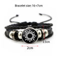 【Hot demand】2Pcs Luminous Couple Bracelets Sun Moon Adjustable Black Braided Bracelet Friendship Fashion Romantic Jewelry Birthday Gifts Mzea. 