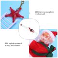 Animated Climbing Santa on Ladder Electric Santa Claus Toy Christmas Tree Wall Ornaments Decoration Indoor Outdoor. 