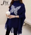 Women's Winter! Creative Butterfly Printed Fleece Poncho For Women Printed Poncho For Girls. 