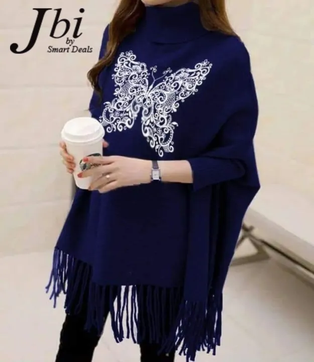 Women's%20Winter!%20Creative%20Butterfly%20Printed%20Fleece%20Poncho%20For%20Women%20Printed%20Poncho%20For%20Girls%20-%20Image%207