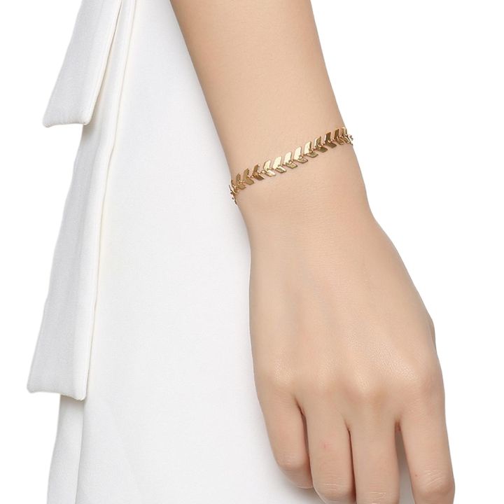 Adjustable Gold Hand Chain Bracelet for Women Unique Slave