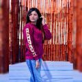 MI'TESORO Customized Name Zipper Hoodie In Maroon Color For Both Boys And Girls. 