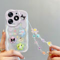 For Tecno Spark 10 Pro Spark 10C Spark 10 4G KI5q KI7 Cover,with Flower Bracelet 3D Cute Cartoon Pattern Shockproof Silicone Phone Case. 