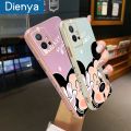 dienya For vivo Y75 5G Y55 5G IQOO Z6 5G Case Cartoon Cute Mickey Mouse Side Design Phone Case Square Edge Pattern Silicone Softcase Luxury Plating Casing Full Cover Camera Shockproof Protection Cases. 