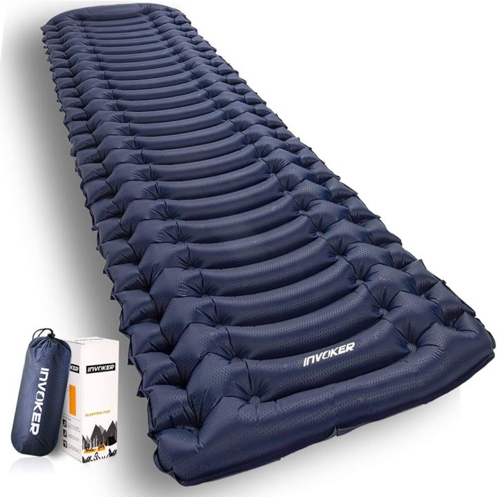 INVOKER%20Ultralight%20Inflatable%20Camping%20Sleeping%20Pad%20-%20Mat%20with%20Built-in%20Foot%20Pump,%20Lightweight%2018.3OZ%20Compact%20Air%20Mattress,%20Best%20Sleeping%20Pads%20for%20Backpacking%20Travel%20Hiking%20Beach%20(Navy%20Blue)%20-%20Image%207