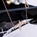 2020 Fashion Popular Ecg Heart Wave Pendant Necklace For Girls. 