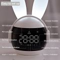 Kids Alarm Clock for Kids, Bunny Alarm Clocks for Girls Boys, White Kid Alarm Clock with Ringtones & Night Light Rechargeable Snoozing. 