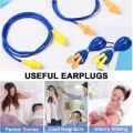 Silicone Ear Plugs With Corded Noise Reduction Ear Protection Earplug Anti Snoring For Sleeping Travel Swimming Use. 
