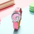 【Top mobile】JOYROX Cat Pattern Kids Watches Girls Quartz Analog Child for Women Student Clock Gift Relogio Feminino. 