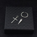 ES Bulletproof boy Park Jimin same style cross pointed cone earrings without pierced ear clips wholesale. 
