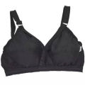 Plain Cotton Bra Black/ Cotton Bra For Girls/Non Padded Bra For Women/Comfortable cotton Bra/Adjustable Cotton Bra. 