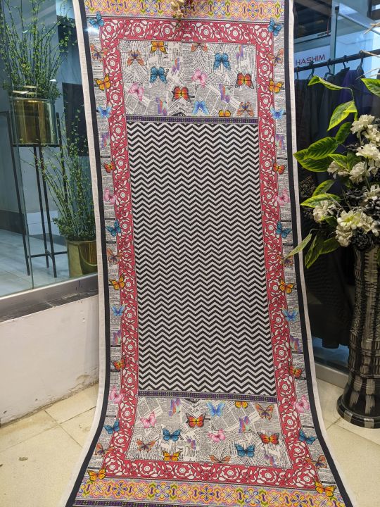Urdu Calligraphy Printed Dupatta | Butterfly