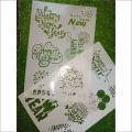 Happy New Year Stencil - Reusable Stencils for Painting - Create DIY Happy New Year Stars Decorative Paper Card Template. ID #583. 