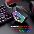Hunter Spider V1 RGB Gaming Headset – 7.1 Surround Sound, Deep Bass, Noise-Cancelling Mic & RGB Lights – Compatible with PC, PS4, Xbox. 