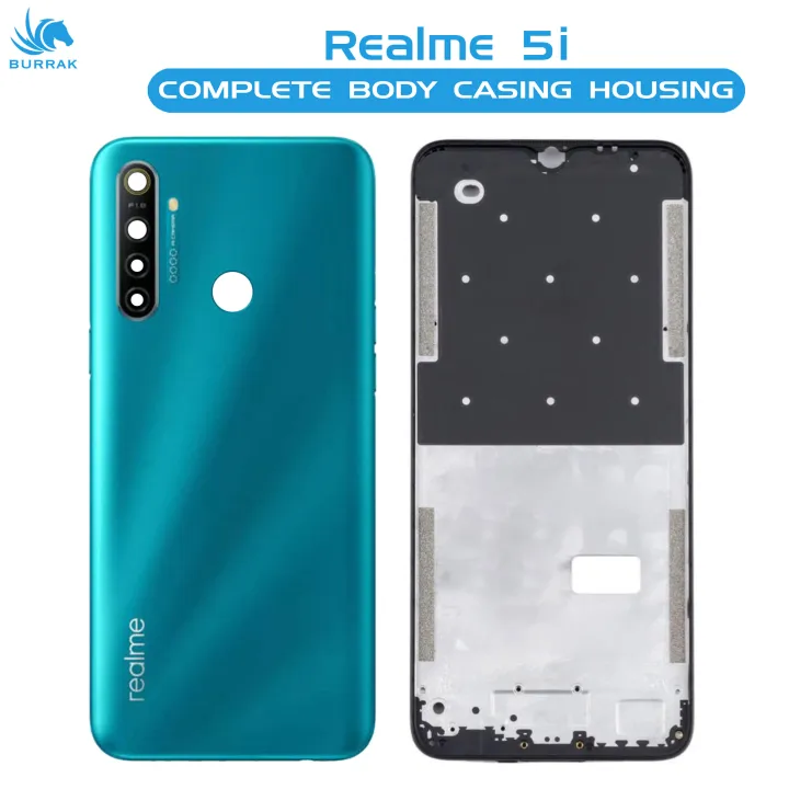 Realme%205i%20Housing%20Middle%20Frame%20With%20Side%20Button%20and%20Camera%20Lens%20Complete%20Body%20Casing%20Replacement%20For%20-%20Blue%20-%20Image%202
