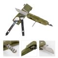 Kingcamp - Multifunction Outdoor Tableware,3 in 1 Camping Folding Spoon Fork Knife Portable Cutlery Set with Pouch. 