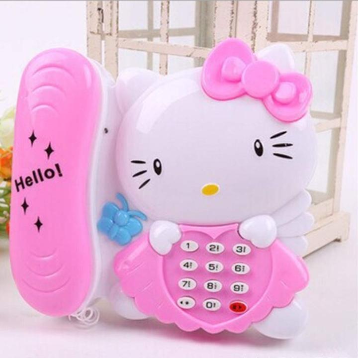 Hello Kitty Telephone & Doremon Telephone for Kids Learning Talk on Phone / Telephone Set for Kids / Telephone Toys for Kids, Girls and Boys / Musical Doraemon & Hello Kitty Toys