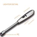 USB Lighter Electric Windproof BBQ Lighters USB Chargeable Metal Hose Kitchen Cooking. 