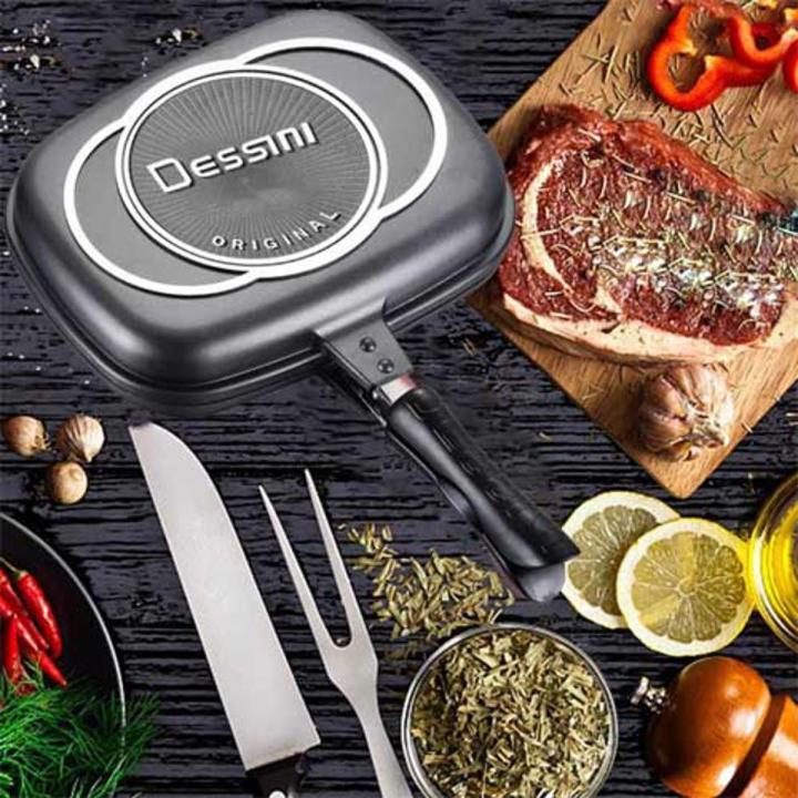 Dessini Original Die Casting Double Grill Pan Daraz.pk