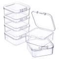6 Pieces Mini Plastic Clear Storage Box for Collecting Small Items, Beads, Jewelry, Business Cards. 