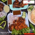 Square Snack Plate Pack Of 2 Snack Serving Tray, Chips, Cookies, Biscuits Tray, Spaghetti, Noodles Kids Training Plate Fries Plate Noodles Plate Rice Plate Hotel Serving Snakes Plate for Food Stalls. 
