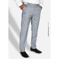 YBRAND-Pearl Gray Slim Fit Dress Trousers For Men-DP-1020. 