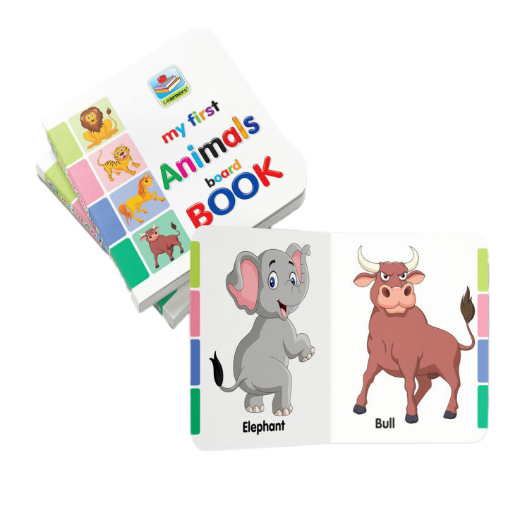 Little Board Book of "ANIMALS" for kids - Pocket Size - Hard Bound - Premium Quality