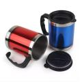 Travel Mug Double Wall Plastic Coffee Mug with Lid and Ergonomic Anti-Slip Handle. 