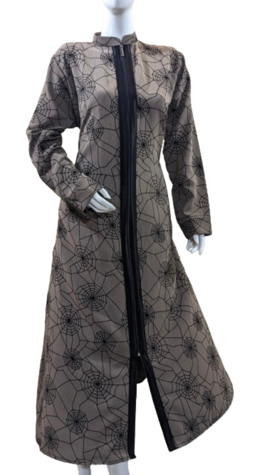 Stylish%20Brown%20Long%20Coat%20with%20Spider%20Web%20Pattern%20-%20Image%202