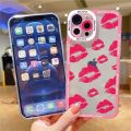 Long Eyelashes Mouth Clear Phone Cover Case for iphone 7 8 Plus SE2 14 X XS XR 11 12 13 Pro Max Soft Red Kisses Lips Back Cover. 