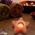 Hemalayan Star Salt Candle Holder Dark Pink Color Best for Party Gift , Night light, , Asthma and Allergy Patients to Clean room Atmosphere.. 
