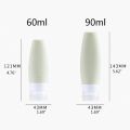 【Footprint】 Silicone Travel Bottles Leak Proof Squeezable Refillable Travel Accessories Portable Toiletries Containers Travel Size Cosmetic. 