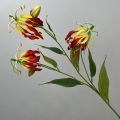 DIY Wreath Wedding Home Realistic Room Fake Flowers Bouquet Flame Lilies. 