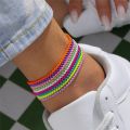 Multicolor Unique Adjustable Iron Chain Anklet Bracelet for Women Summer Beach Thin Chain Ankle Barefoot Y2K Female Foot Jewelry. 
