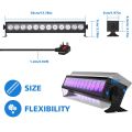 GLIME UV LED DJ Light Bar 36W Ultraviolet Black Light 12 LEDs 360° Adjustable Wall Lights for DJ Stage Lighting Glow Party light, Body Paint Halloween special light imported stock. 