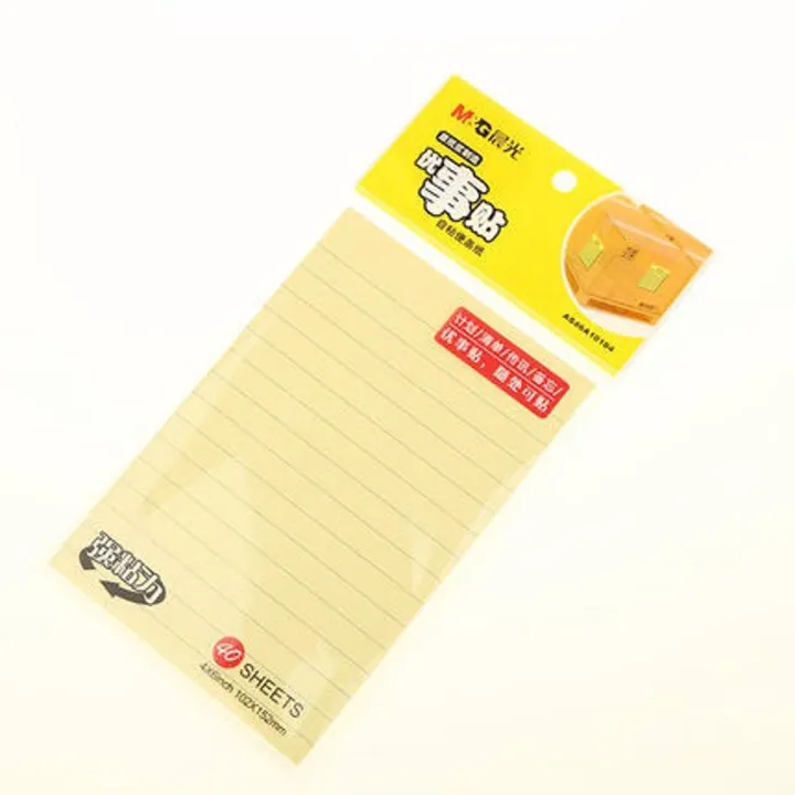 M&G Sticky Notes - Post It Memo Pad - 102mmx152mm - ”4×6” - 40 Sheets ...