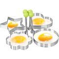 4Pcs Egg Mold Fried Egg Cooking Mold Shaper Stainless Steel Kitchen Pan cake Mould Ring 4 Piece set. 