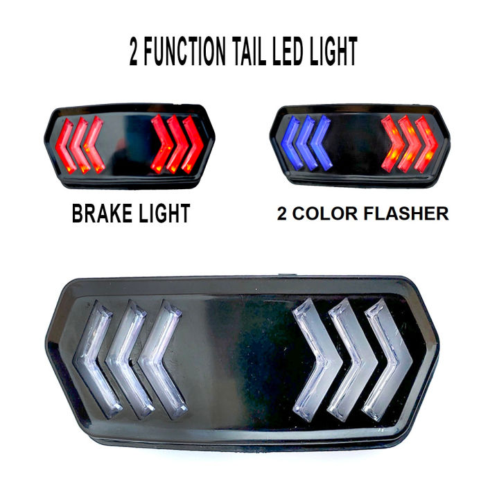 Universal Fitment Fancy Led Backlight Tail Light with Two Colour Red ...