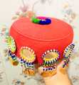 Afghani frock for GRILS- THREE PIEACE FULL DRESS with (FREE CAP) Traditional Frock CONTRAST. 