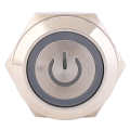 2pcs 12~24VDC Push Button Switch 19mm Round 4PIN Self Reset with Light Power Pattern. 