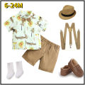 Baby Boy's Safari Theme Birthday Outfit Summer Toddler Boy Clothing 2PCS Set Kids Cartoon Boys Gentleman Clothes Suit Cotton Sunsuit 6-24 Months. 