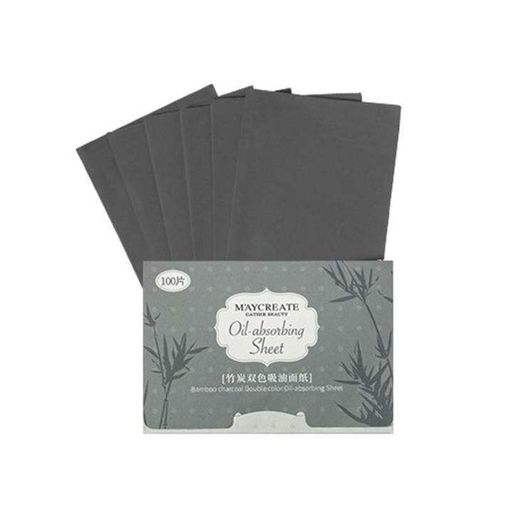 100Pcs Facial Oil Absorbing Paper Plant Fibres Breathable Make up Blotting Sheet