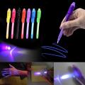 Invisible Ink Pen Creative Magic LED Highlighter Pen 2 In 1 UV Black Light. 