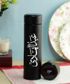 CUSTOMIZE Arabic Calligraphy Water Bottle with LED Temperature Display/Stainless Steel Smart 500ml Water Bottle/Double Wall Vacuum Insulated Leak Proof/Stay Hot Cold /Travel Modern Mug with Vacuum Thermos Flask. 