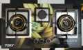 TOKYO TK-4G Premium Brass Burner Gas Hob with Tempered Glass Surface, Auto Ignition (NG/LPG) & 1-Year Warranty. 