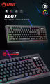 Gaming Keyboard MARVO Scorpion K607 Multimedia, Full Anti-ghosting, Ergonomic Compact Design with TKL Layout, 3 Colour LED backlit with Adjustable Brightness, Black. 